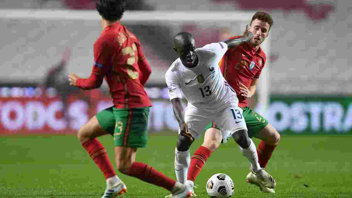 Фатальна поразка чемпіона Ліги націй у відеоогляді матчу Португалія – Франція – 0:1