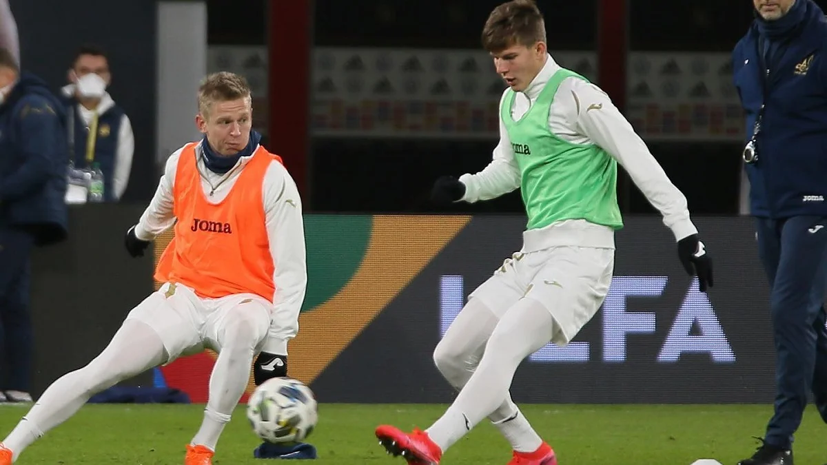 Зінченко та Соболь на тренуванні / Фото УАФ