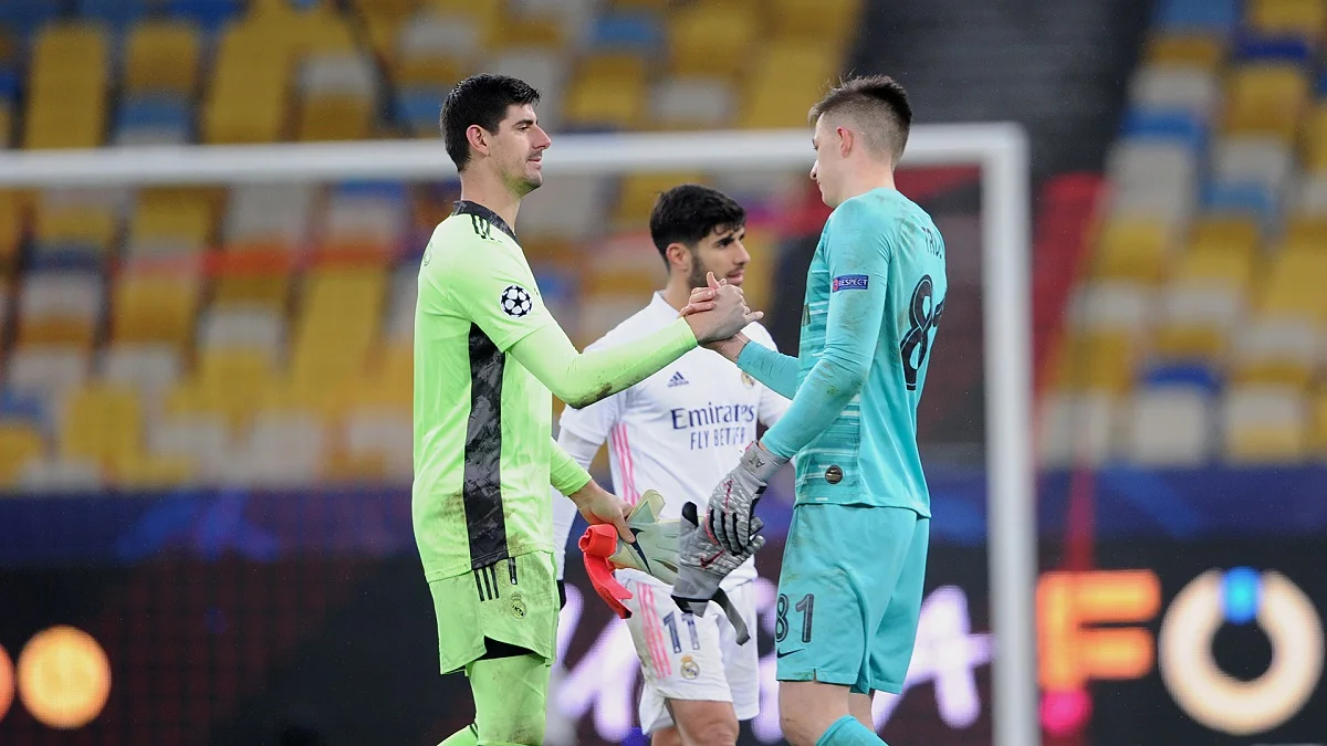 Тібо Куртуа та Анатолій Трубін / Фото ФК Шахтар