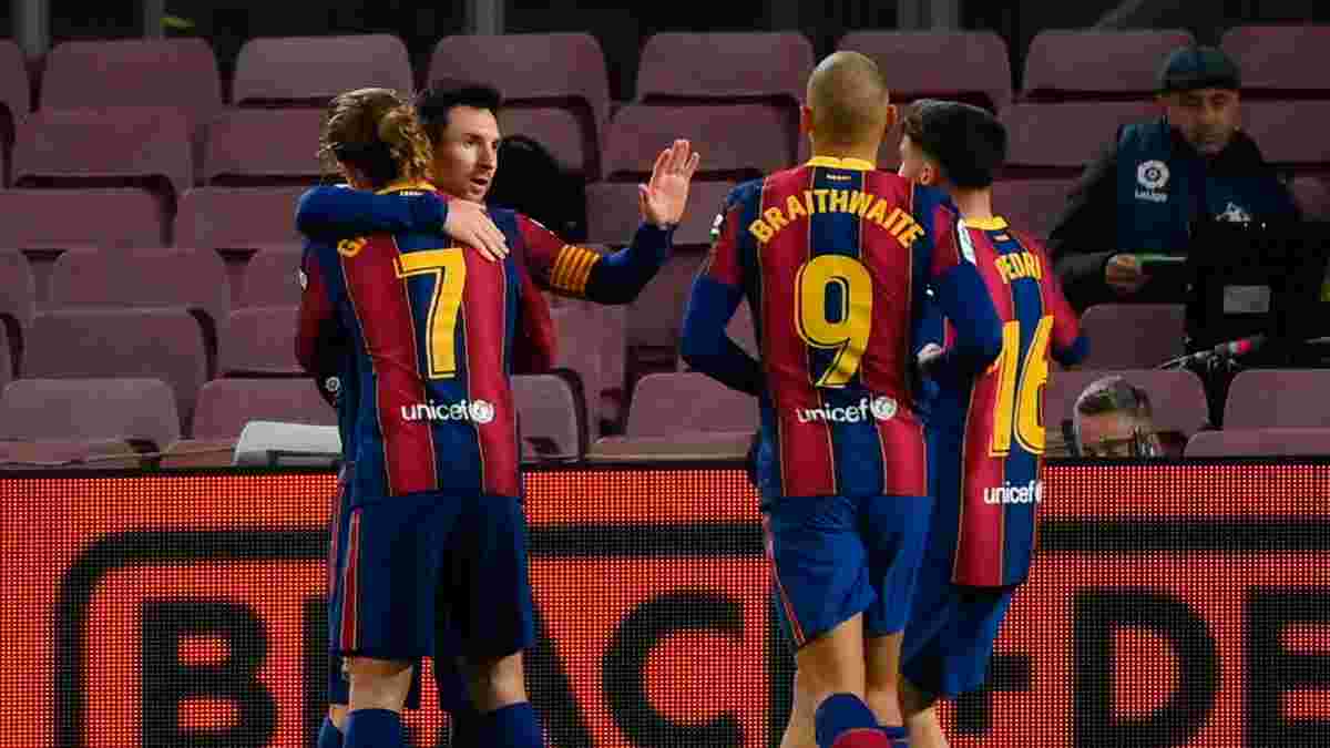 Барселона благодаря голу Месси вырвала тяжёлую победу над Леванте, Реал Сосьедад вернулся на первое место в Ла Лиге