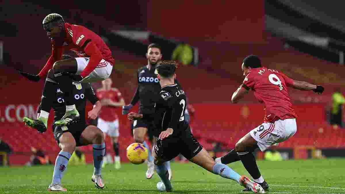 Шаг Манчестер Юнайтед на вершину АПЛ в видеообзоре матча против Астон Виллы