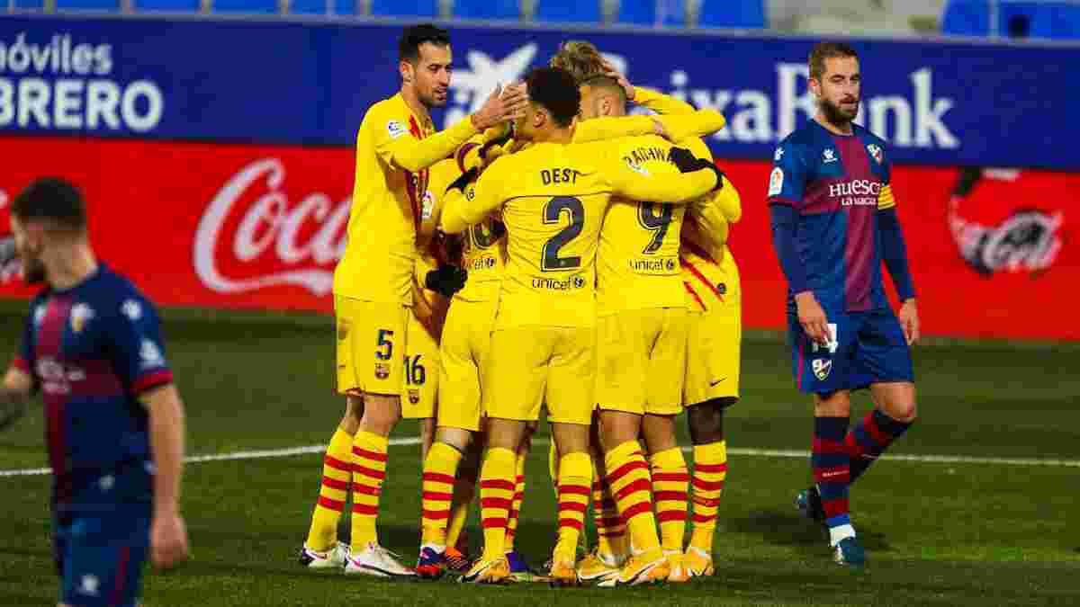 Барселона победой над Уэской отпраздновала 500-й матч Месси в Ла Лиге