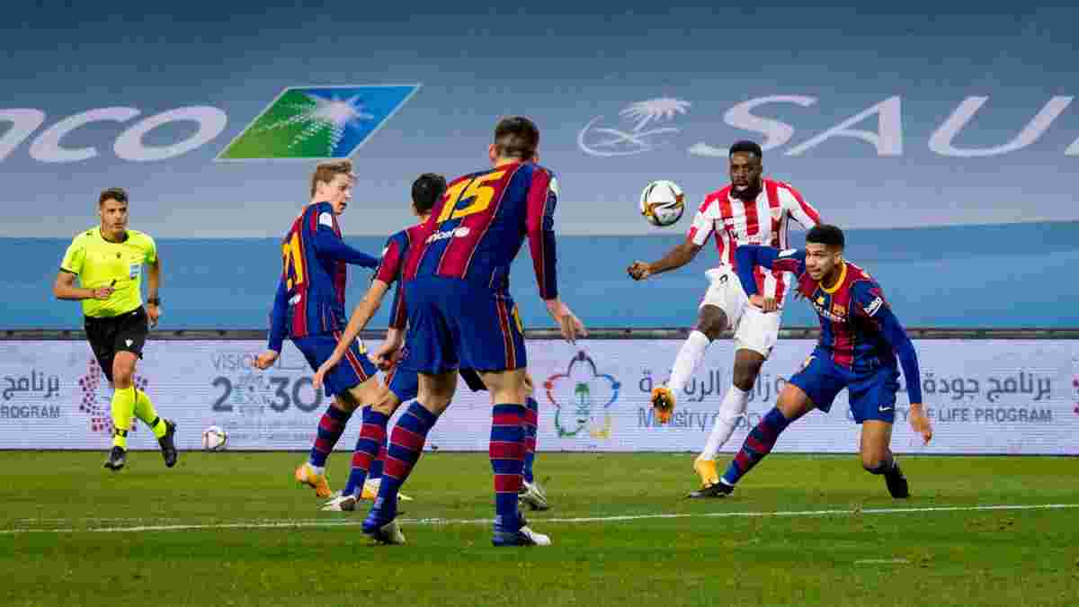 Барселона – Атлетік – 2:3 – відео голів та огляд фіналу Суперкубка Іспанії з історичним вилученням Мессі