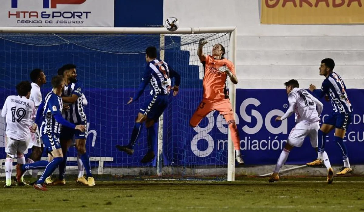 Лунин в игре за Реал / AP