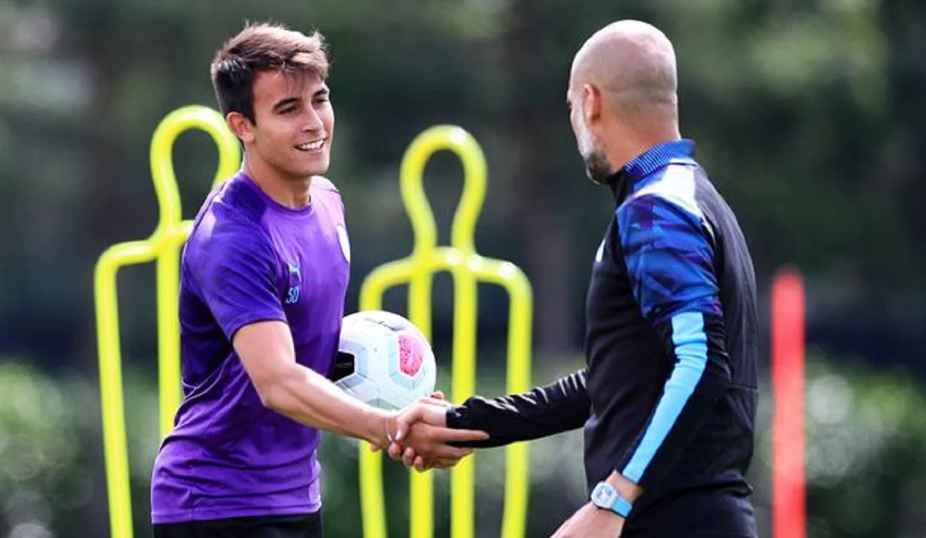 Эрик Гарсия и Хосеп Гвардиола / Фото ФК Манчестер Сити