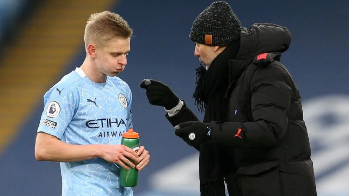 Александр Зинченко и Пеп Гвардиола / Getty images