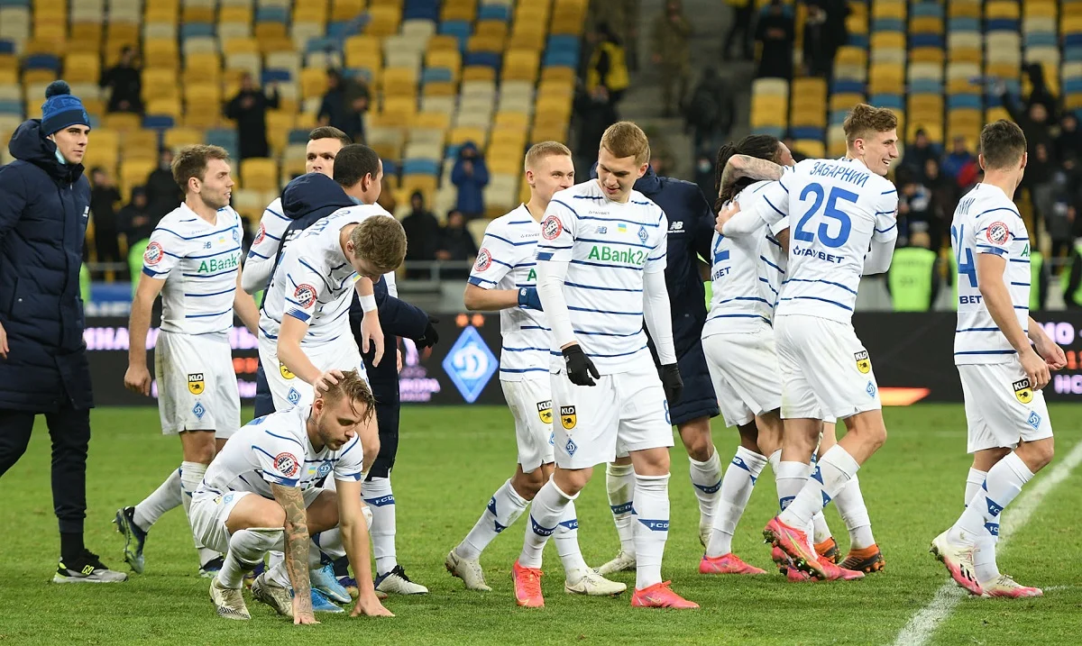 Радость Динамо после победы над Колосом / ФК Динамо Киев