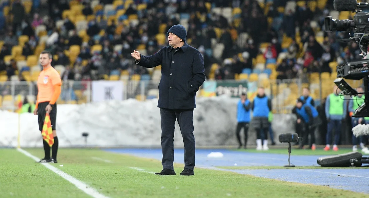 Мирча Луческу во время игры с Колосом / ФК Динамо Киев