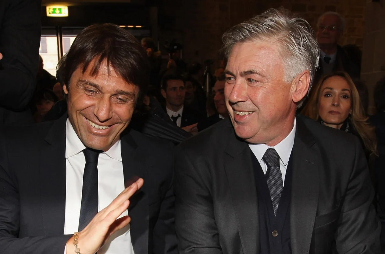 Конте і Анчелотті / Фото Paolo Bruno