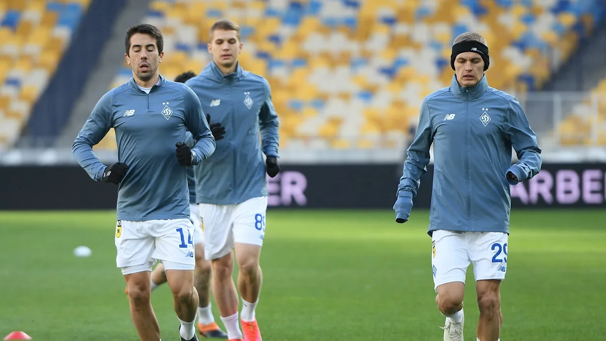 Де Пена, Супряга та Буяльський на тренуванні / Фото ФК Динамо