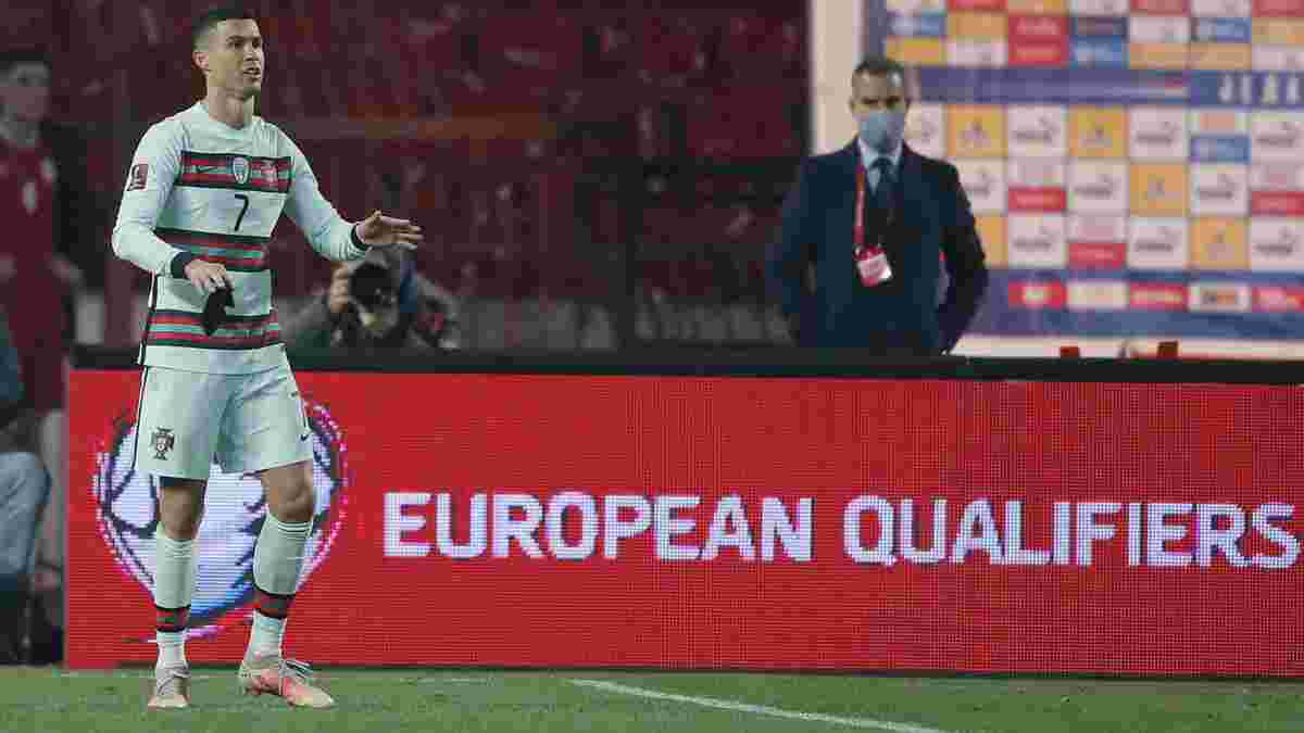 Скандальний "гол" Роналду у відеоогляді матчу Сербія – Португалія – 2:2