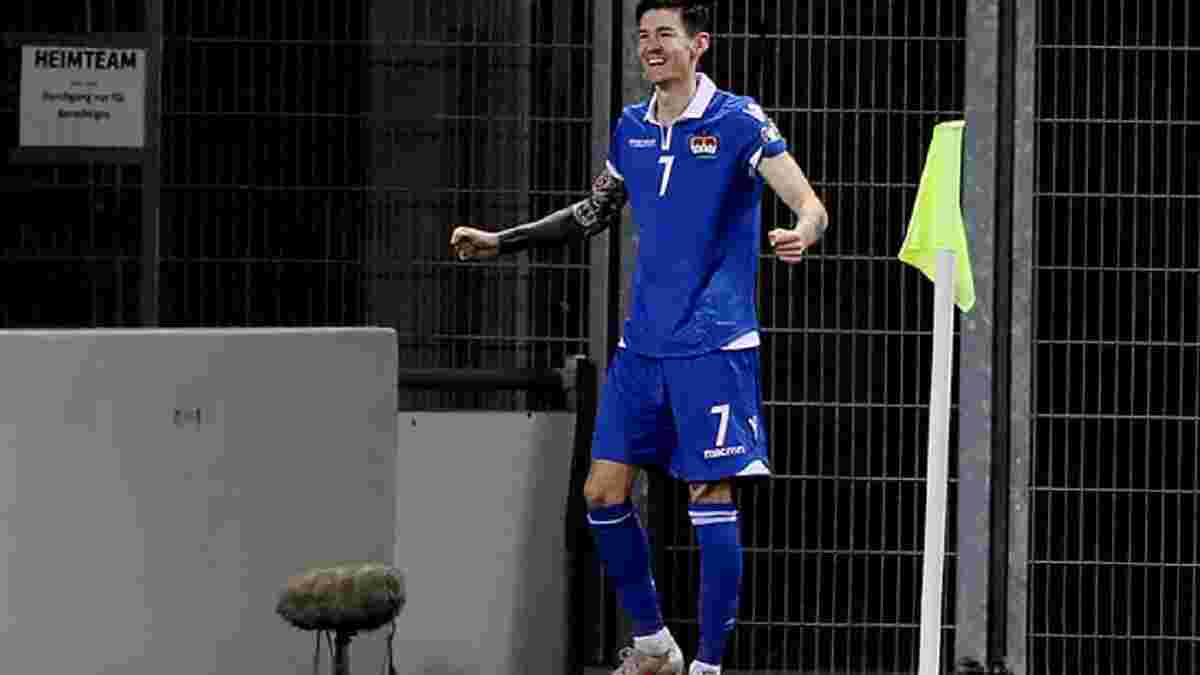 Гравець Ліхтенштейну відзначився "сухим листом" у ворота ісландців – найкрасивіший гол туру кваліфікації до ЧС