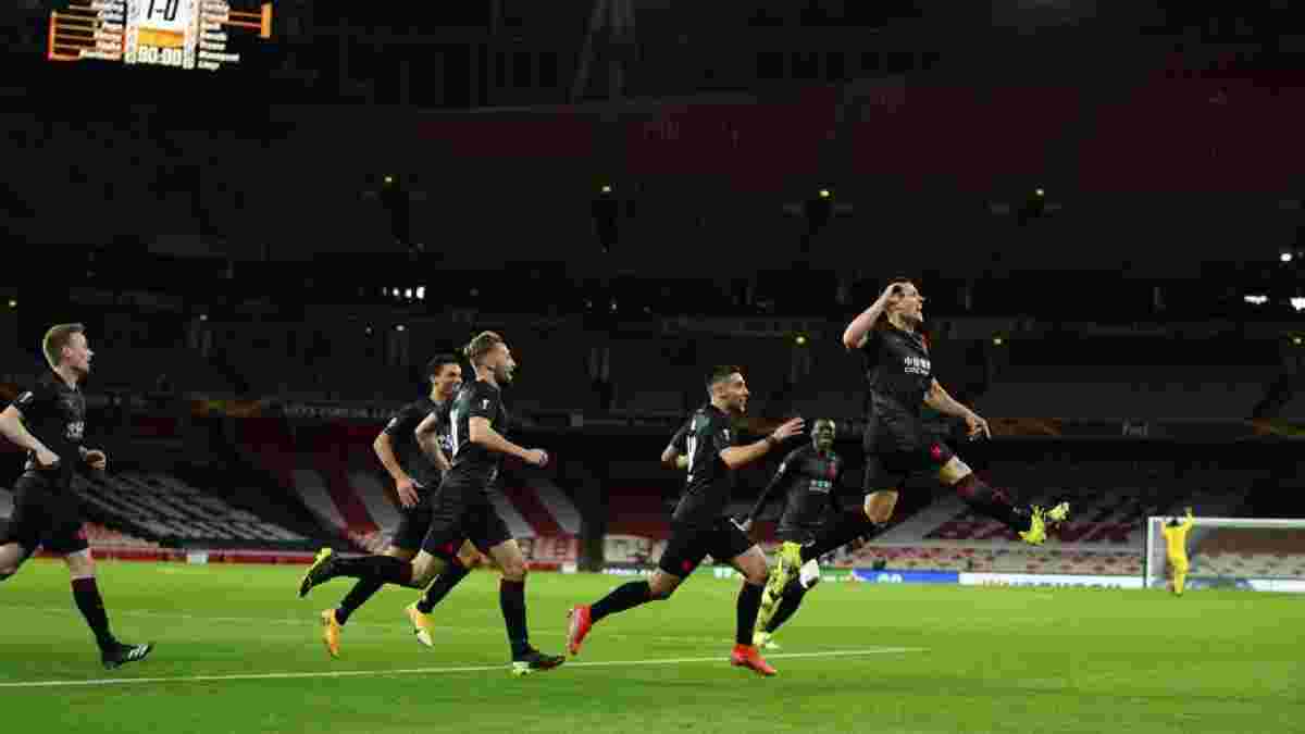 Порятунок чехів на останніх секундах у відеоогляді матчу Арсенал – Славія – 1:1