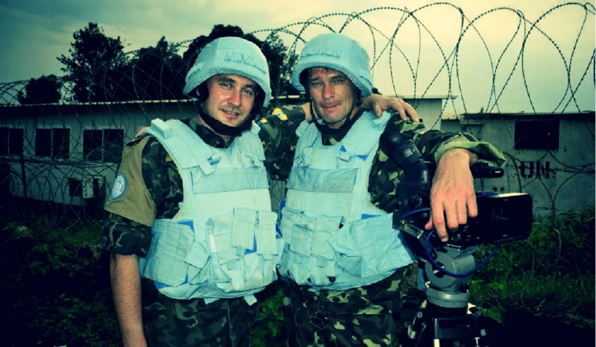 Роман Бочкала (ліворуч) з оператором у ДР Конго / Facebook