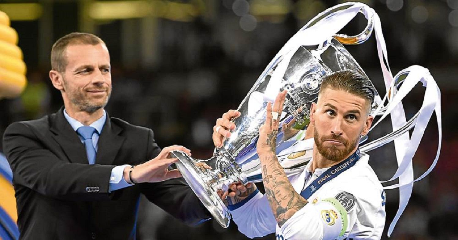 Александер Чеферин и Серхио Рамос / Фото UEFA