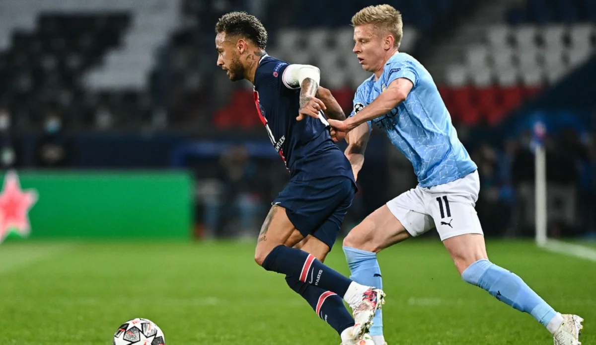 Зінченко проти Неймара в матчі ЛЧ ПСЖ – Ман Сіті 28 04 2021 / Getty Images