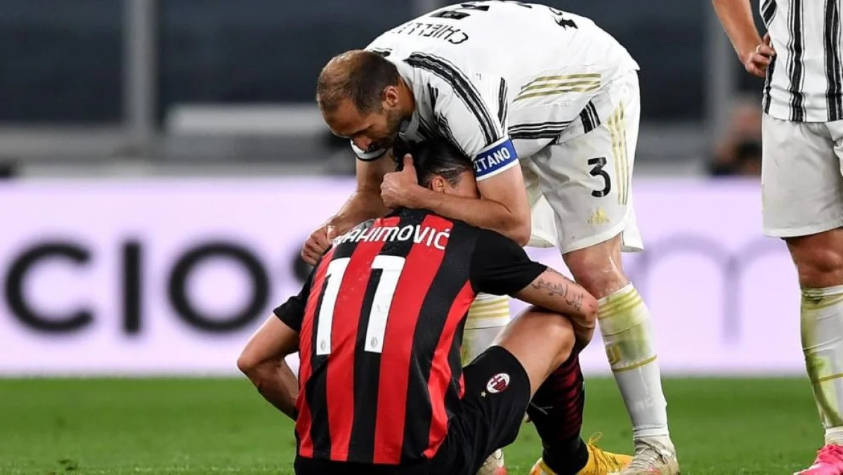 Златан Ибрагимович и Джорджо Кьеллини / Getty Images