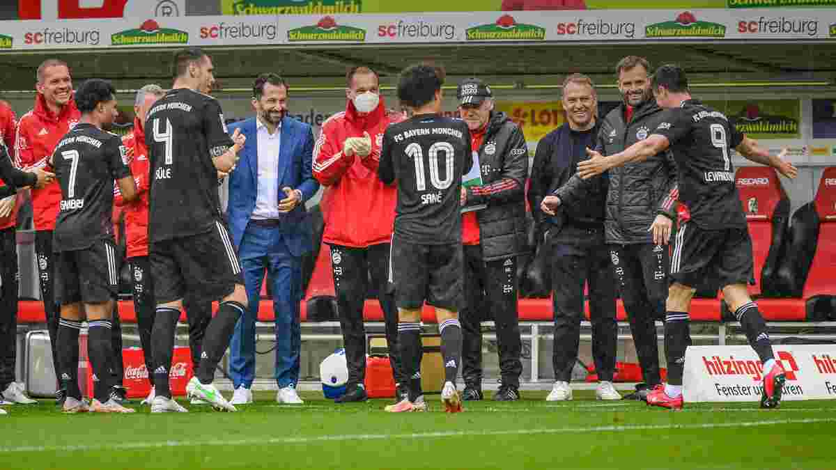 Повторение "вечного" рекорда и эффектное поздравление для Левандовски в видеообзоре матча Фрайбург – Бавария – 2:2