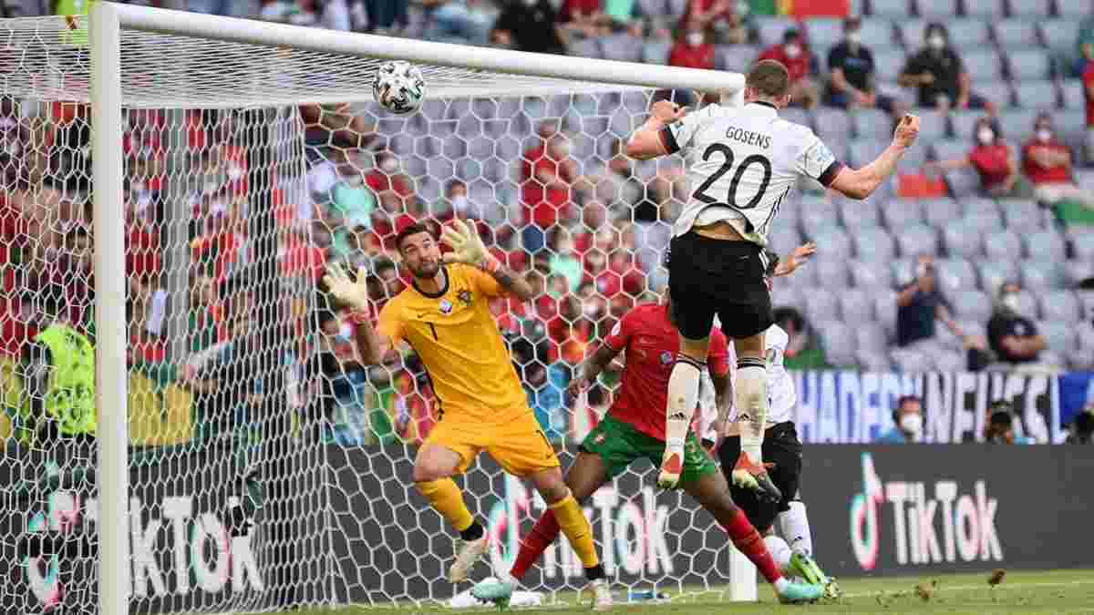 Португалія – Німеччина: фантастичний Госенс, черговий крок Роналду до рекорду, Бундестім рветься у плей-офф Євро-2020