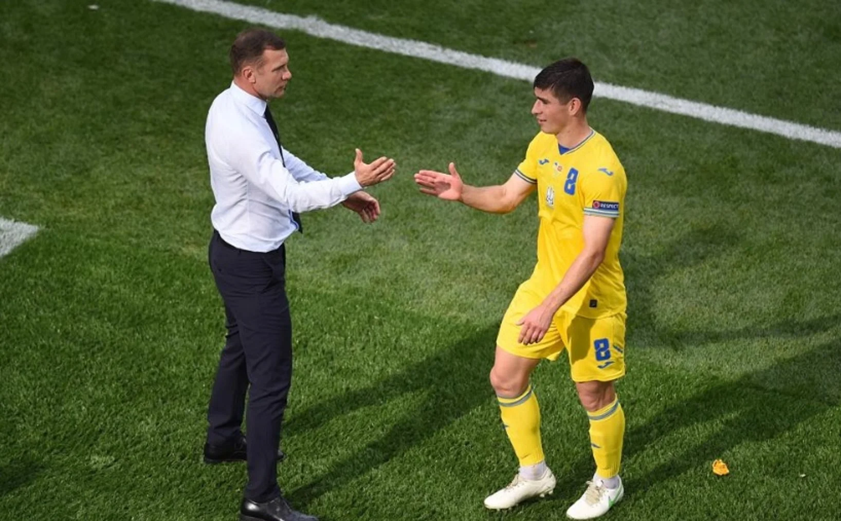 Шевченко задоволений грою Маліновського / фото УЄФА