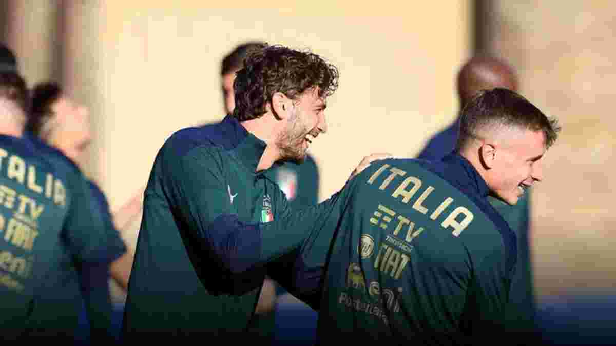 Италия – Уэльс: подопечные Манчини "подрались" на скамейке запасных – камеры зафиксировали забавный эпизод