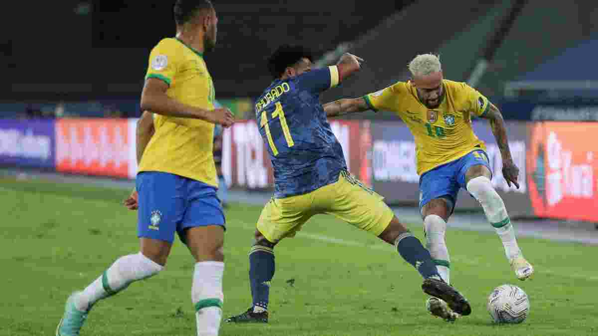 Копа Америка: Бразилия дожала Колумбию и выиграла группу В, Перу и Эквадор обменялись роскошными таймами