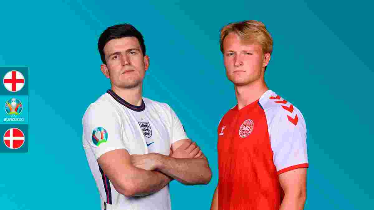 Англия – Дания: онлайн-трансляция полуфинала Евро-2020
