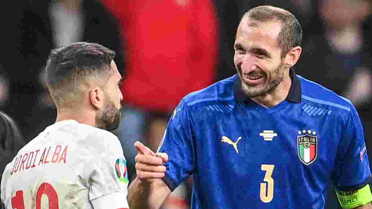 Кьеллини признался, что наговорил Альбе перед судьбоносной серией пенальти в полуфинале Евро