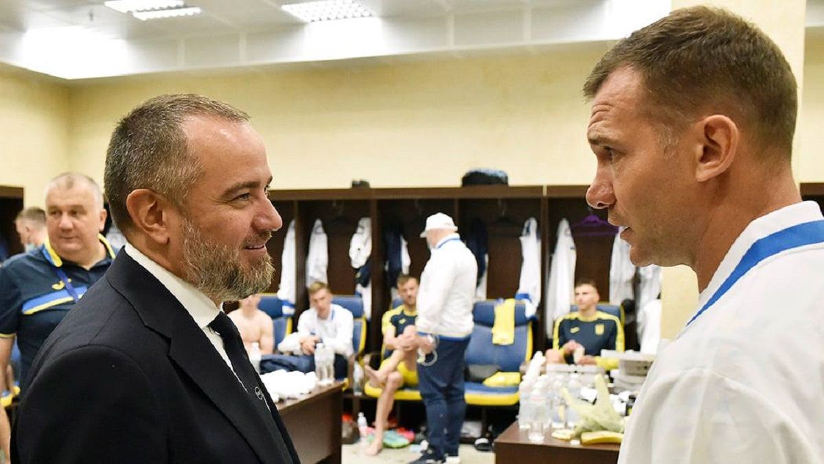Андрей Павелко и Андрей Шевченко / Фото УАФ