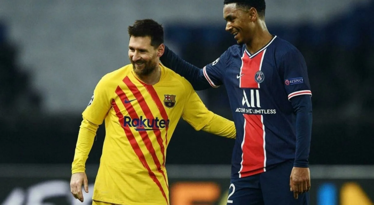 Месси с игроком ПСЖ / AFP
