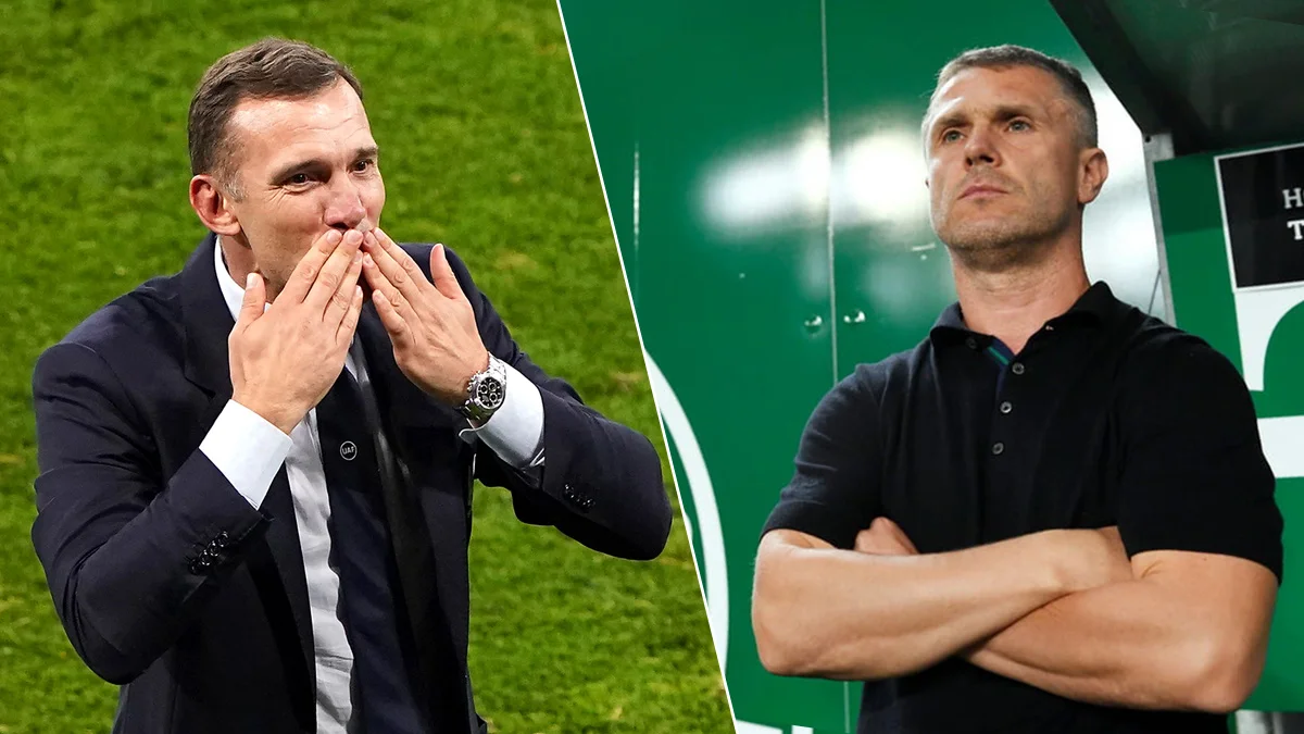 Андрій Шевченко та Сергій Ребров / колаж Футбол 24