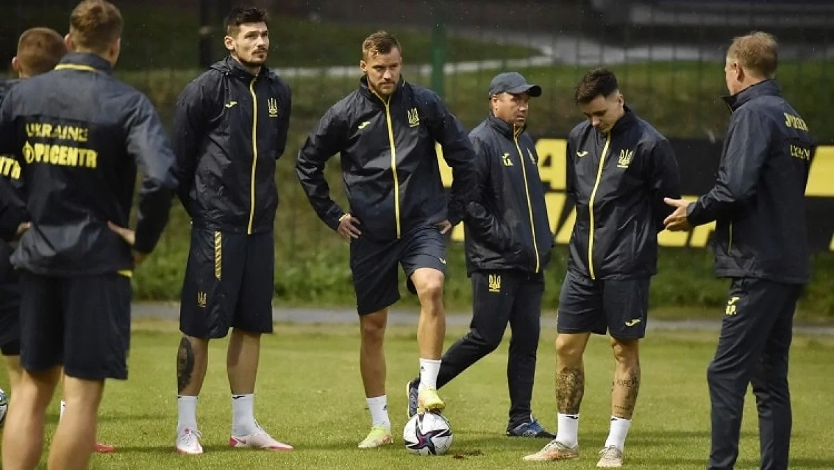 Тренировка игроков сборной Украины / фото: УАФ
