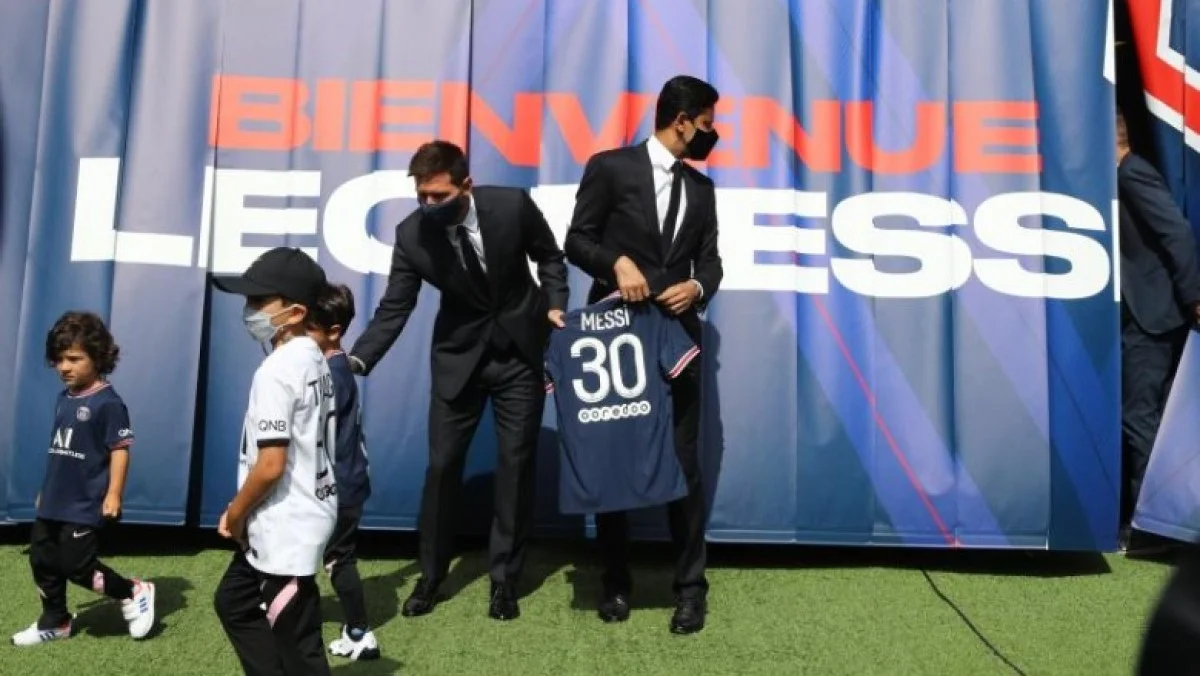 Мессі зі своїми синами / L'Équipe