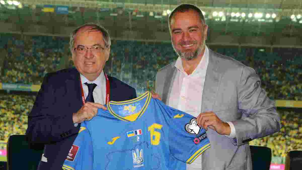 Павелко: Президент Федерації футболу Франції був вражений грою України