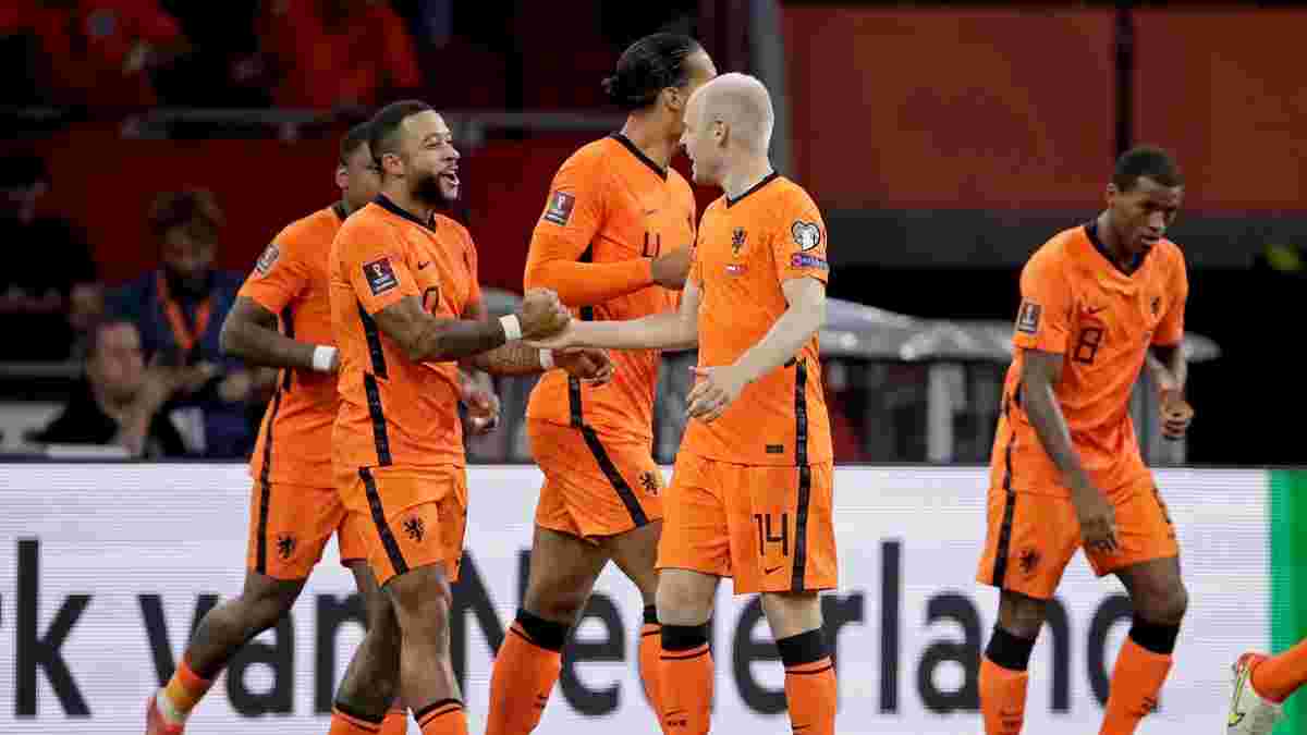 ЧМ-2022, отбор: Нидерланды с хет-триком Депая уничтожили Турцию, Холанд поиздевался над Гибралтаром, триумф Хорватии