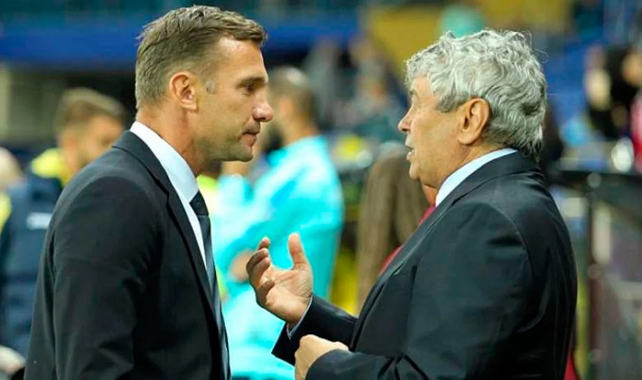 Андрій Шевченко та Мірча Луческу / Фото УАФ