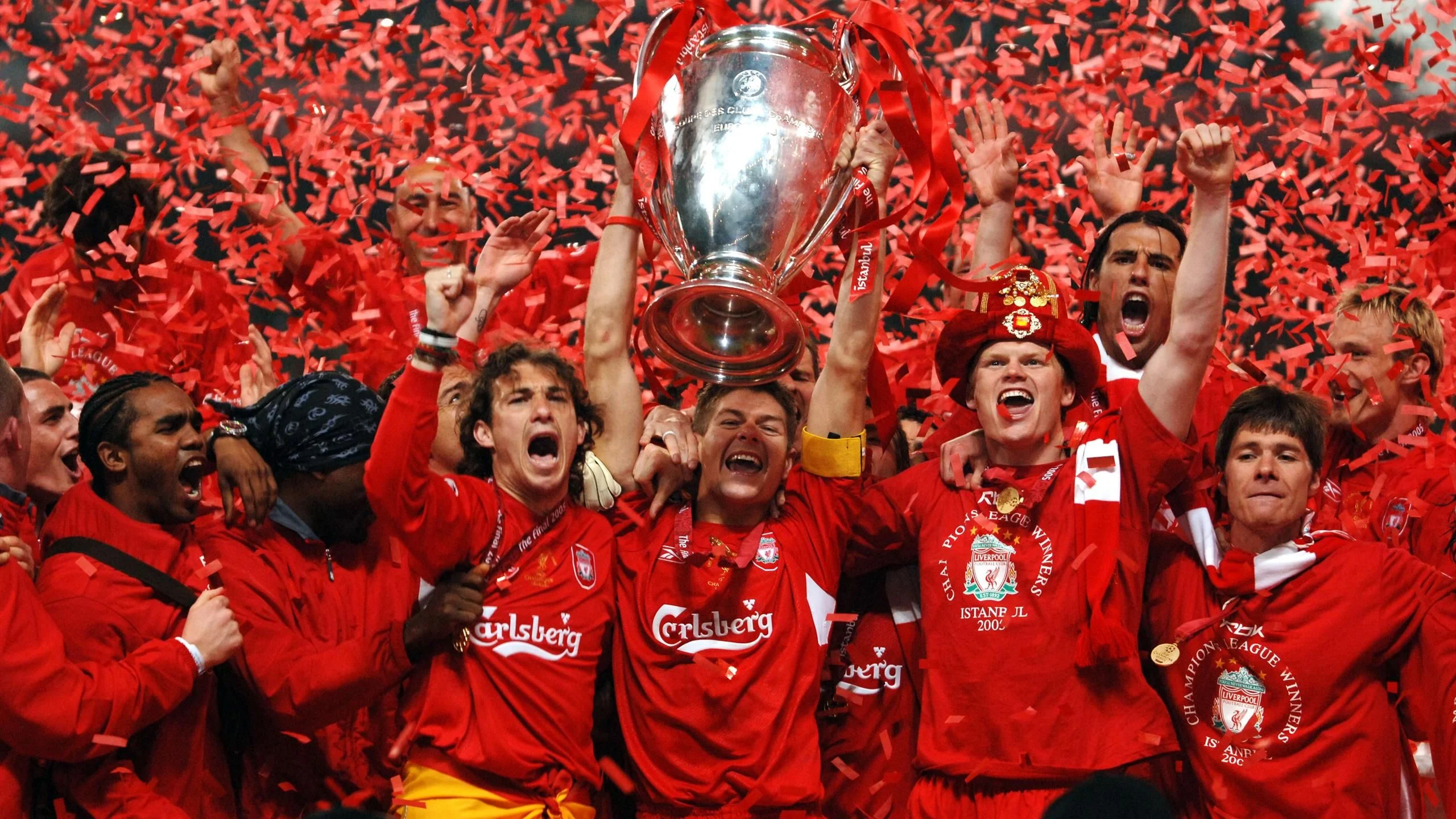 Ліверпуль святкує перемогу в ЛЧ 2004/05