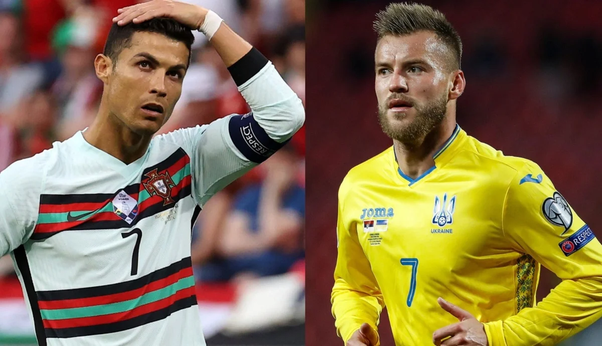 Кріштіану Роналду та Андрій Ярмоленко / Getty Images