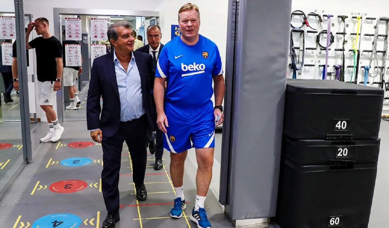 Жоан Лапорта та Рональд Куман / Фото Барселона