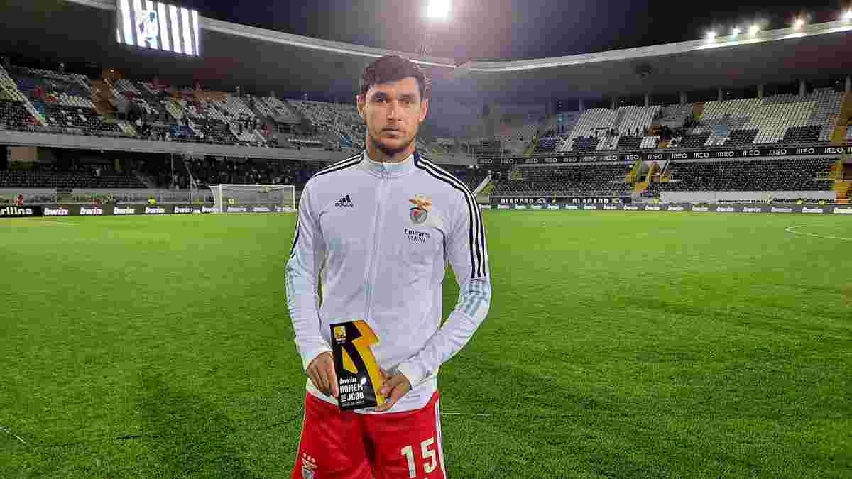 Яремчук признан лучшим игроком матча португальского первенства – Бенфика оригинально поздравила украинца
