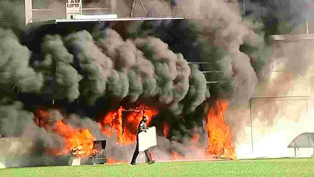 Андорра – Англія: на стадіоні перед матчем сталась масштабна пожежа – там працюватиме Монзуль