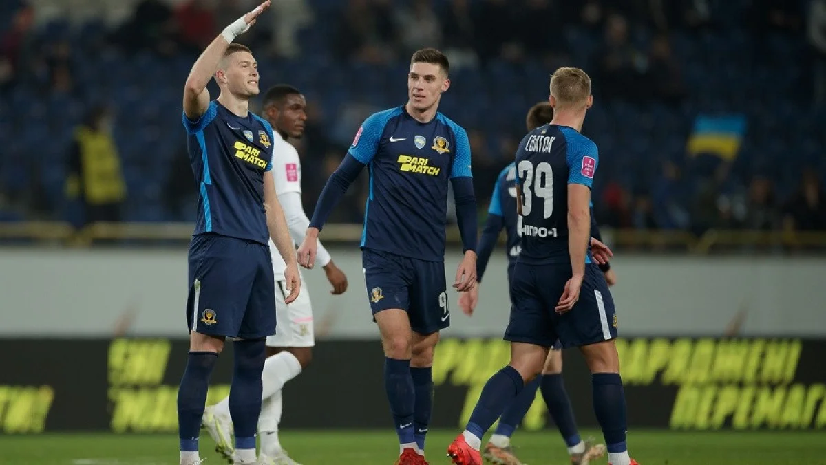 Радость игроков СК Днепр-1 / фото: СК Днепр-1