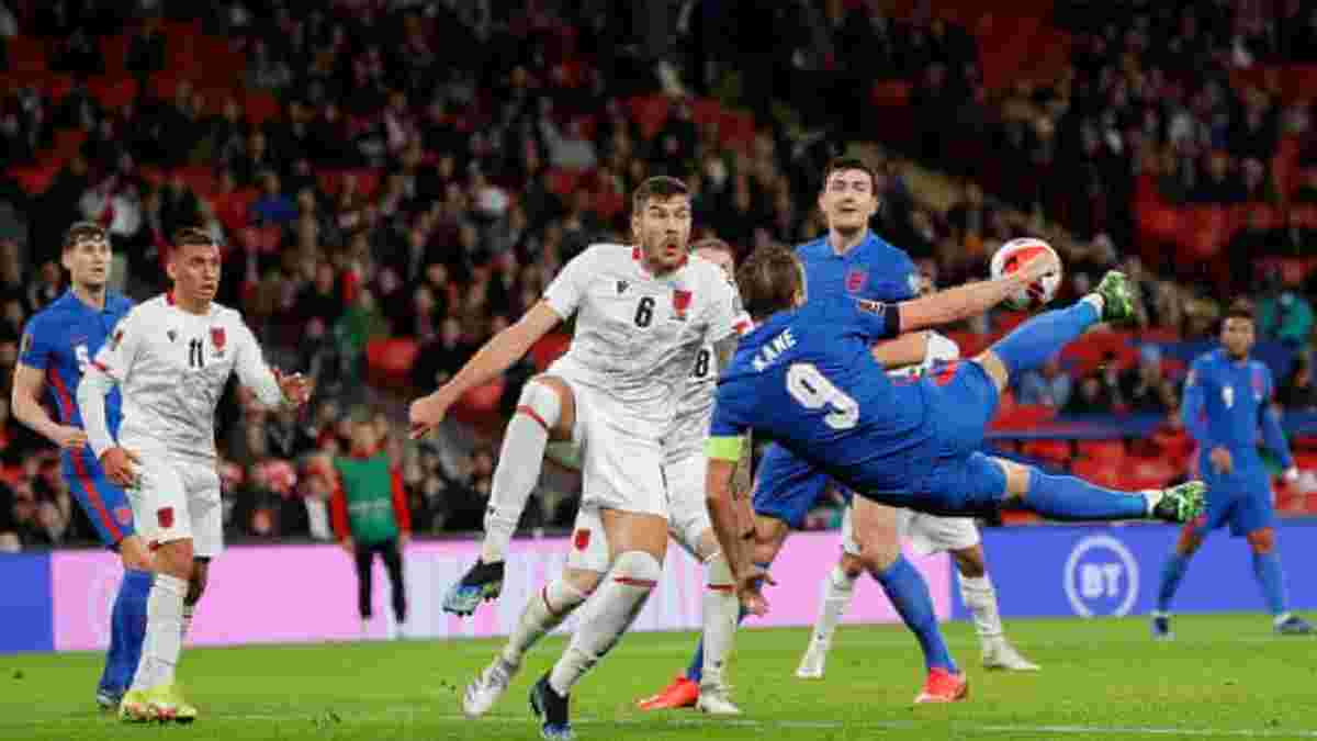 Рекордний хет-трик Кейна у відеоогляді матчу Англія – Албанія – 5:0