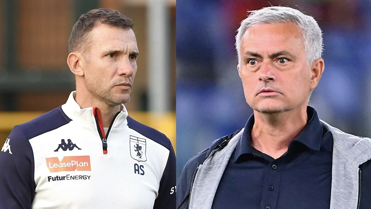 Андрей Шевченко и Жозе Моуринью / Getty Images