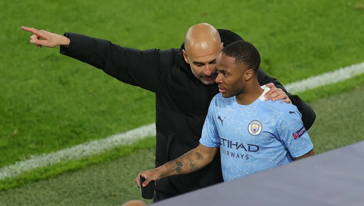 Рахім Стерлінг та Хосеп Гвардіола / Getty Images