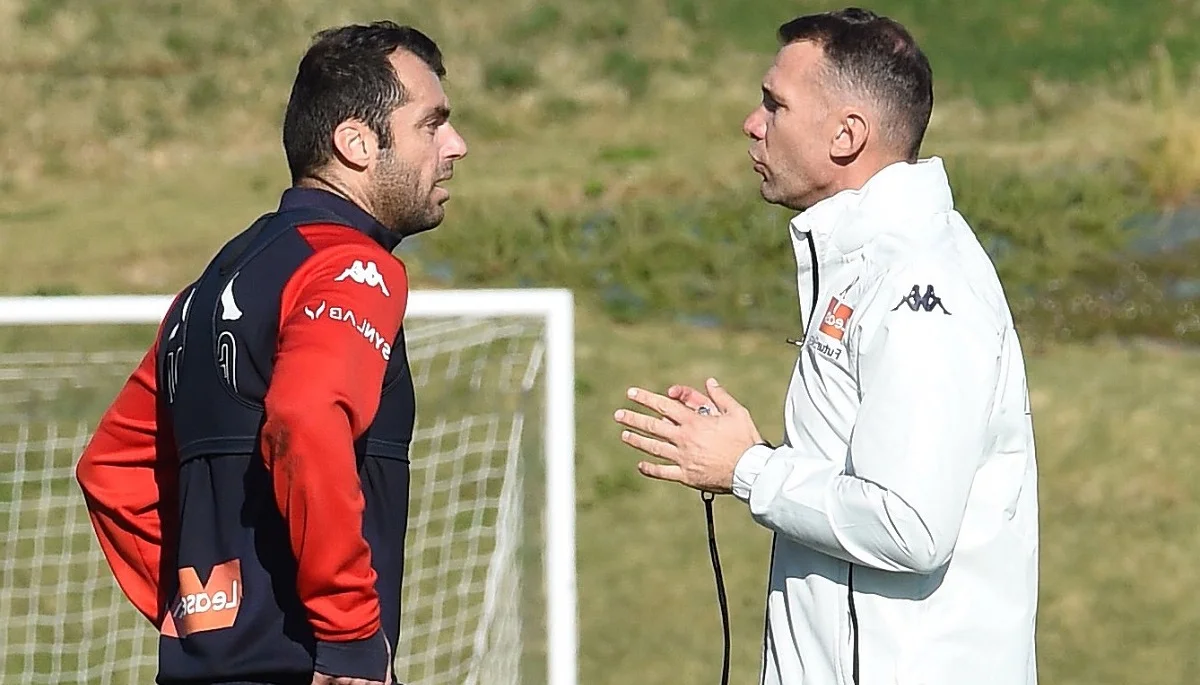 Горан Пандев и Андрей Шевченко / Твиттер ФК Дженоа