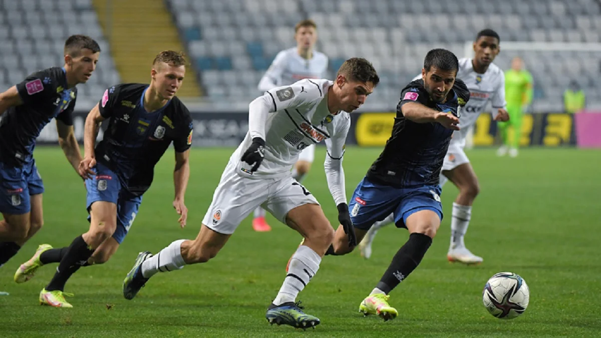 Черноморец в матче с Шахтером / ФК Шахтер