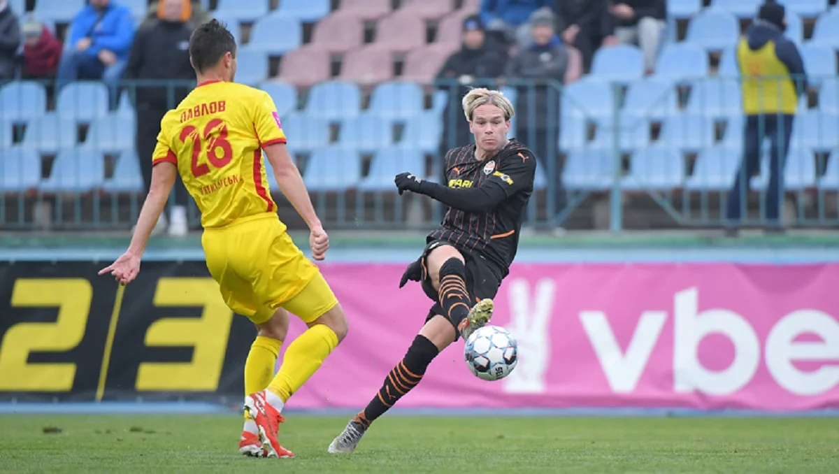 Михайло Мудрик у матчі з Інгульцем / Сайт Шахтаря