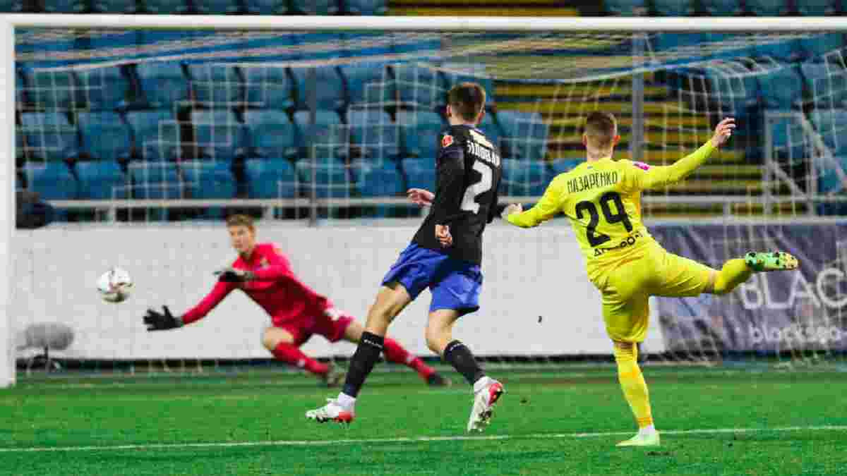 Очередной гол Довбика в видеообзоре матча СК Днепр-1 – Черноморец – 3:1