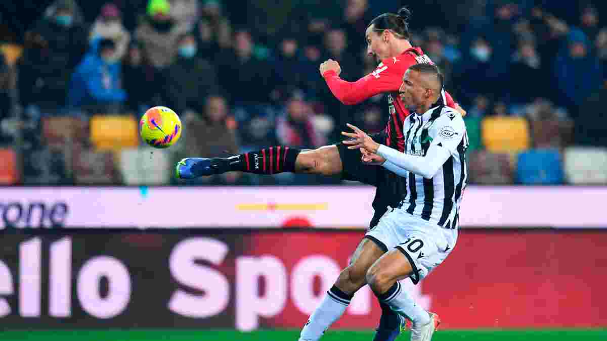 Ибрагимович в компенсированное время спас Милан от поражения Удинезе, Венеция расписала сенсационную ничью с Ювентусом